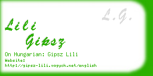 lili gipsz business card